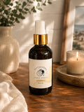 PattyAroma Arabian Musk Linen Spray in an amber bottle